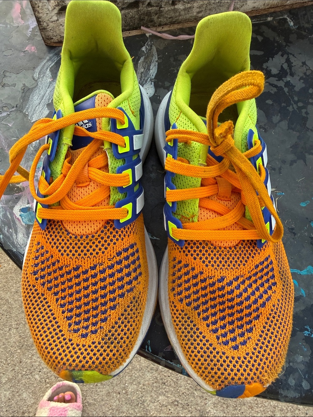 adidas Originals Orange & Lime Kids Sneakers